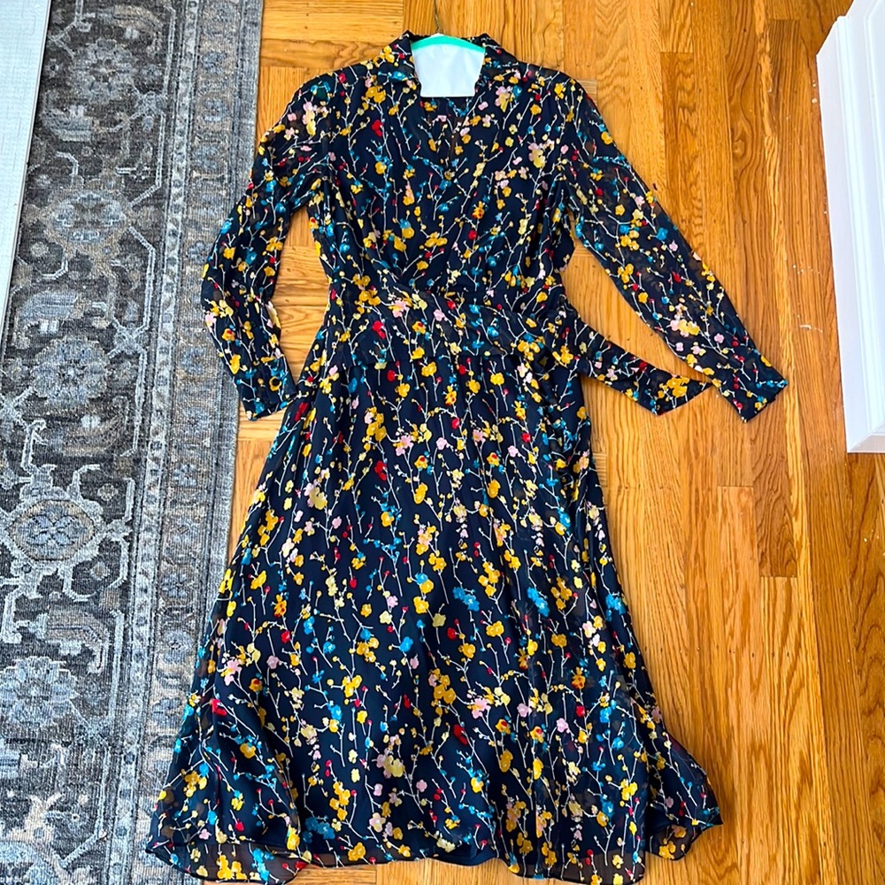 Equipment - Femme midi floral silk dress Sz 2